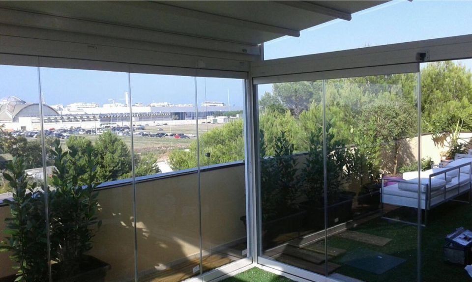 Vetrata con pergola