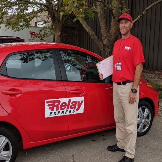 Man Wearing Red Shirt — Ohio — Relay Express