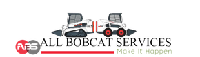 The logo for all bobcat services shows a bulldozer and a tractor.