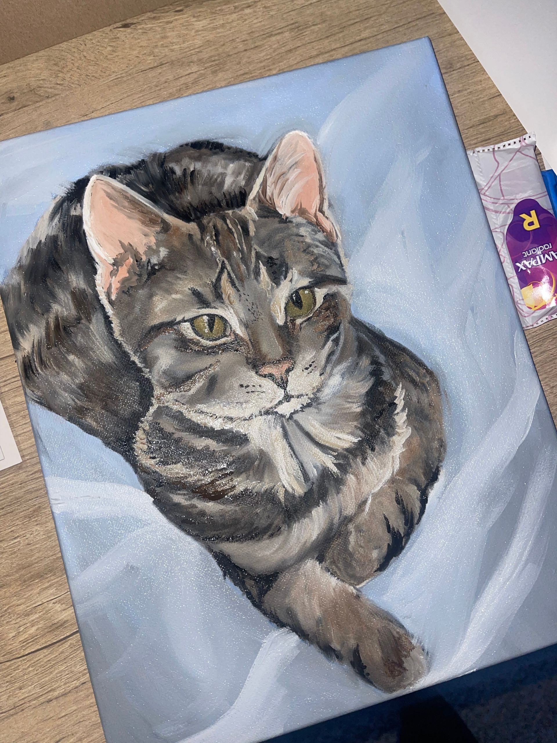 Oil Pet Portrait, Cat