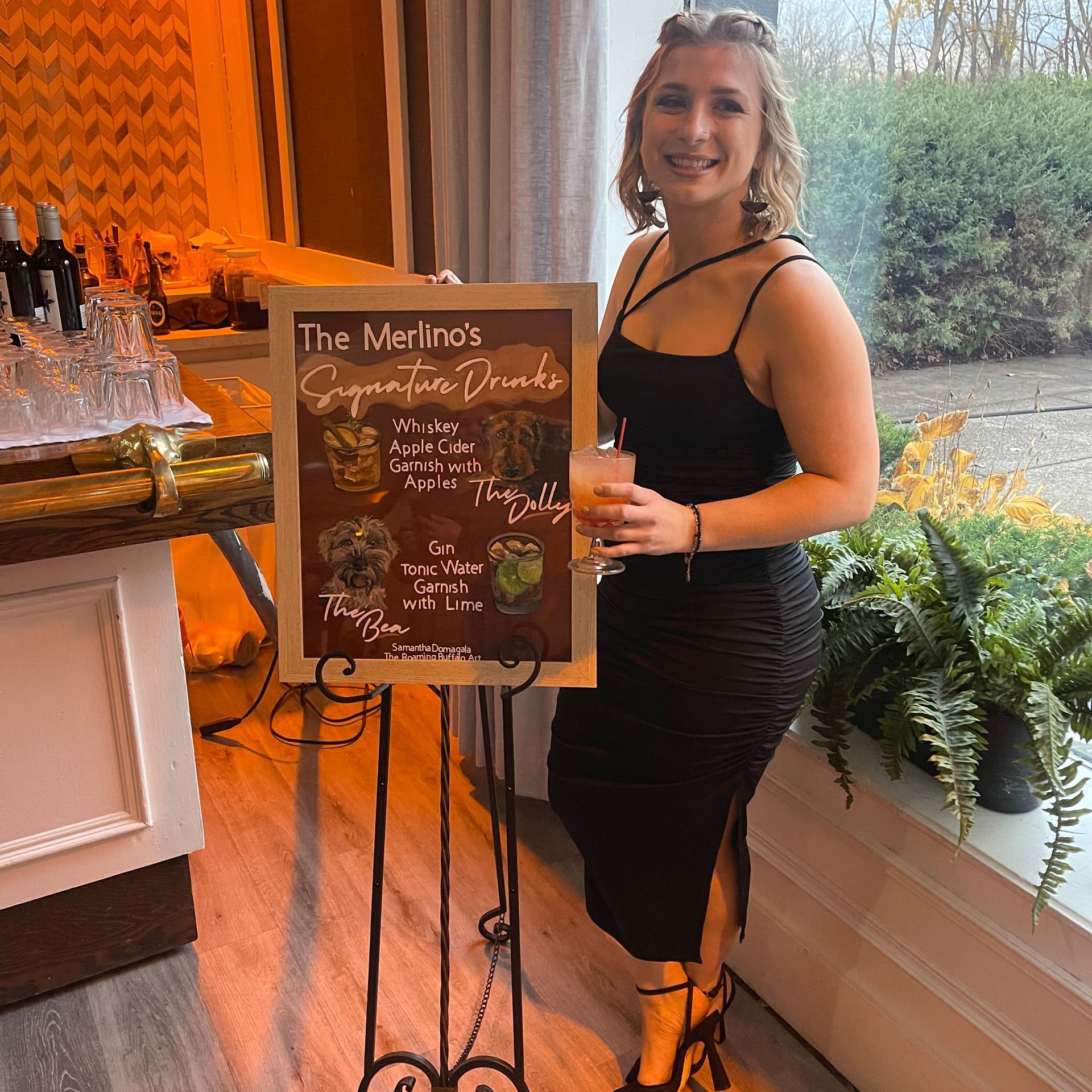 Pet Wedding Drink Menu for the Merlinos