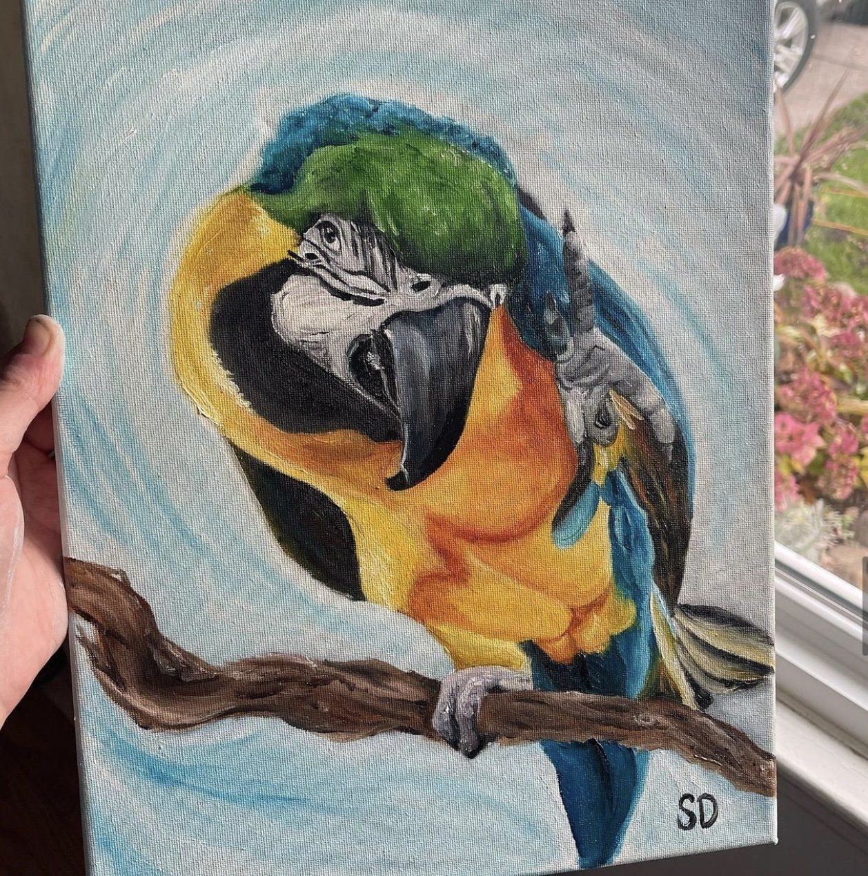 Oil Pet Portrait - Parrot