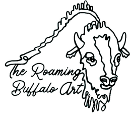 A black line-art logo of a buffalo head paired with the text