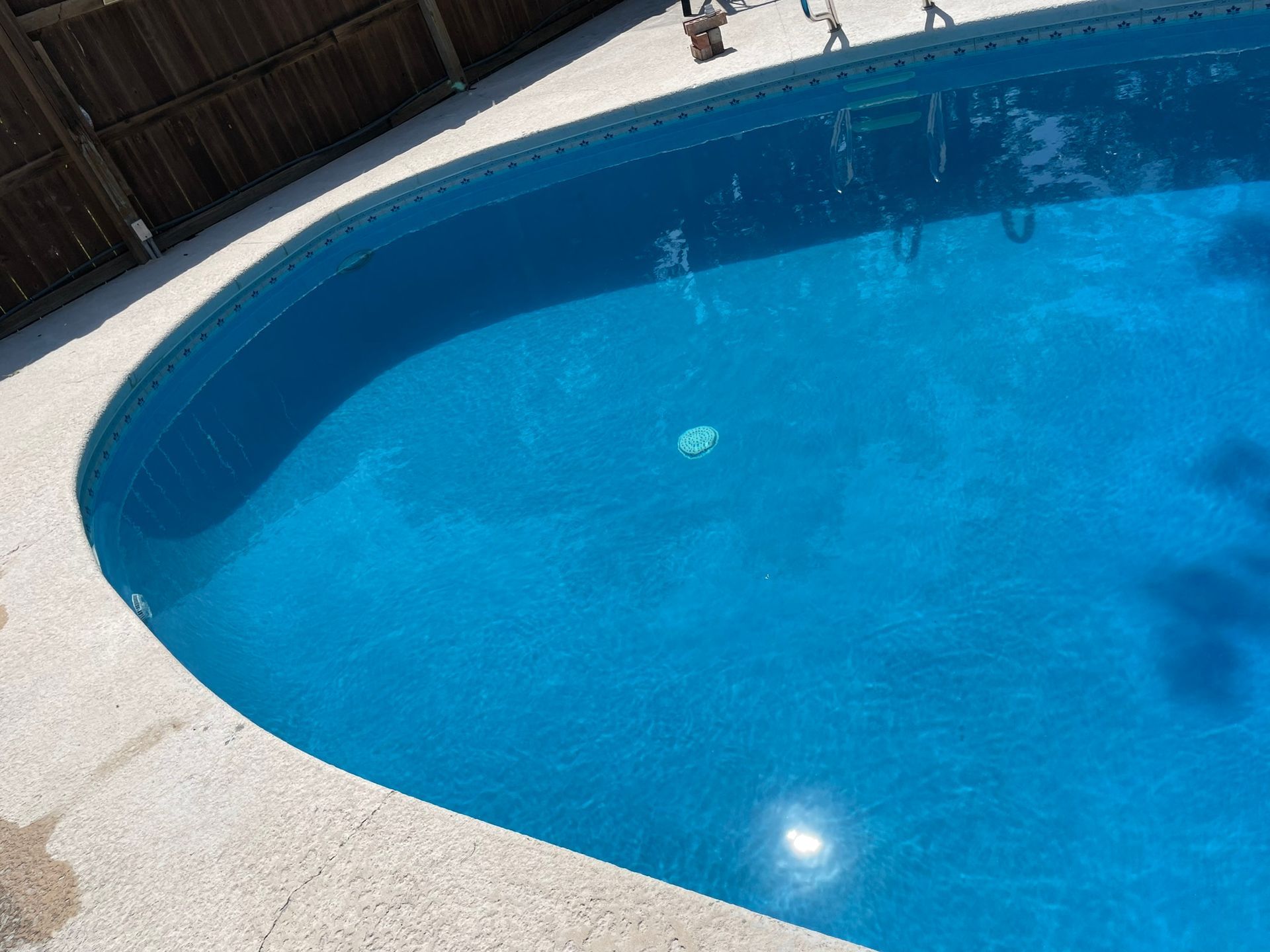 Tulsa Pool Remodel Replaster Resurface with Marquis Magic in Azure Blue | Design Tech Renovations