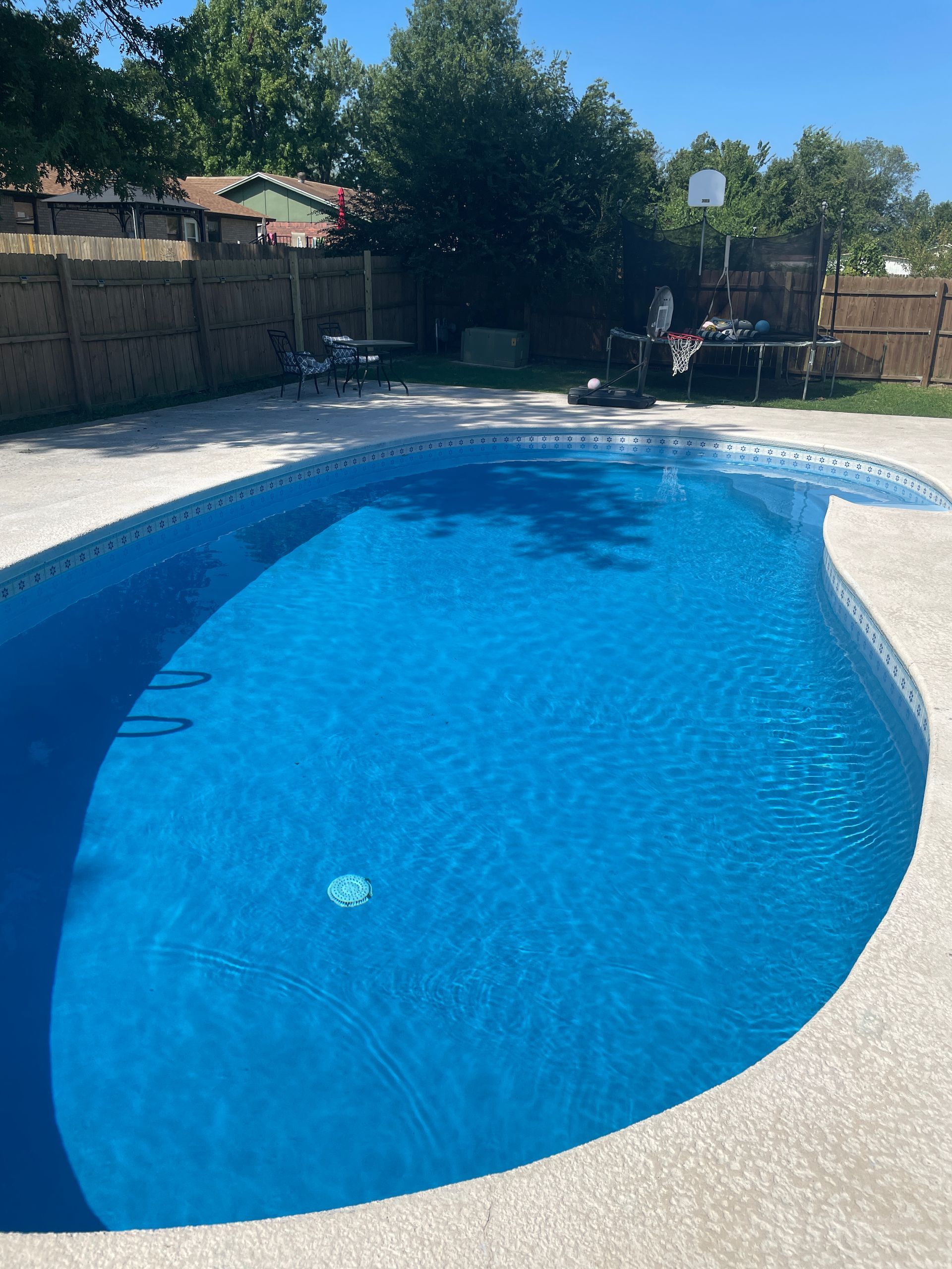 Azure blue pool plaster Tulsa, OK | Design Tech Renovations