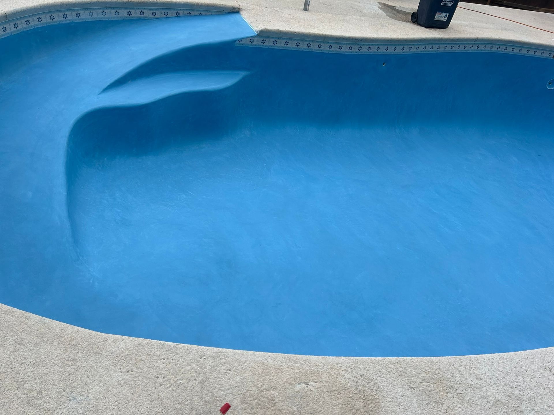 Tulsa Pool Remodel Replaster Resurface with Marquis Magic in Azure Blue | Design Tech Renovations