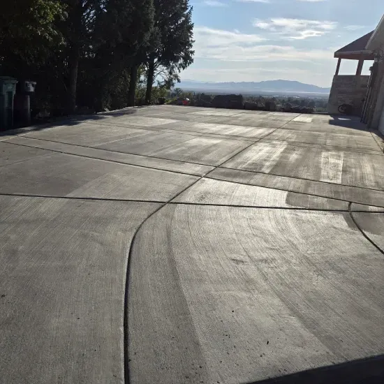 Decorative driveway landscape design in Ogden UT improving curb appeal with stylish outdoor layouts