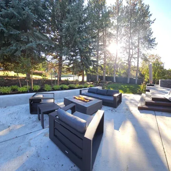 outdoor fire feature in Ogden UT enhancing patios and yards with a safe and attractive fire element