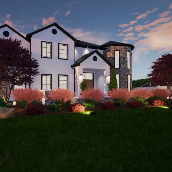 Realistic outdoor design renderings in Ogden UT illustrating landscaping ideas with plants pathways and hardscape elements
