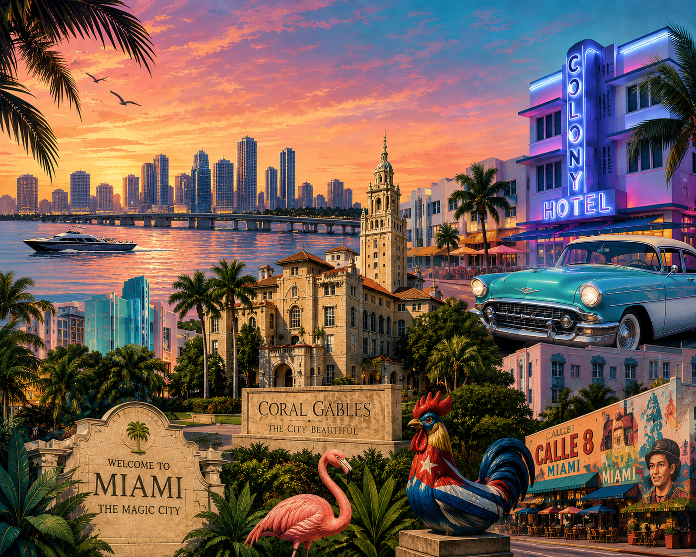 Miami and Coral Gables service area for Back in Time Ventures, Inc. estate sales