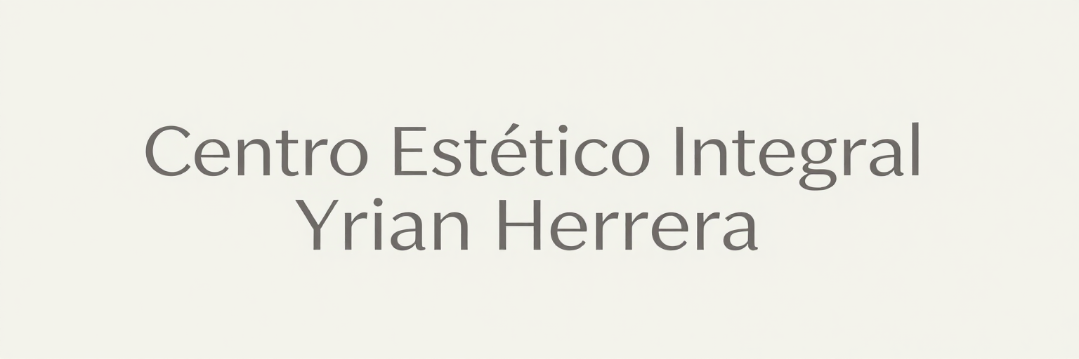 Logotipo del Centro Estético Integral Yrian Herrera en texto gris sobre fondo claro