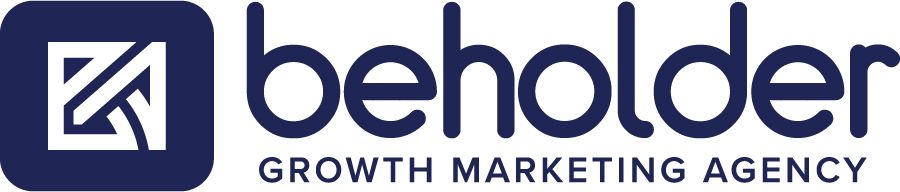 Beholder Agency logo in navy blue on a light background
