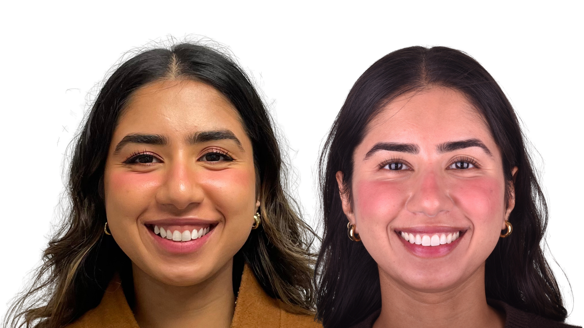 Two smiling headshots side by side on a white background.