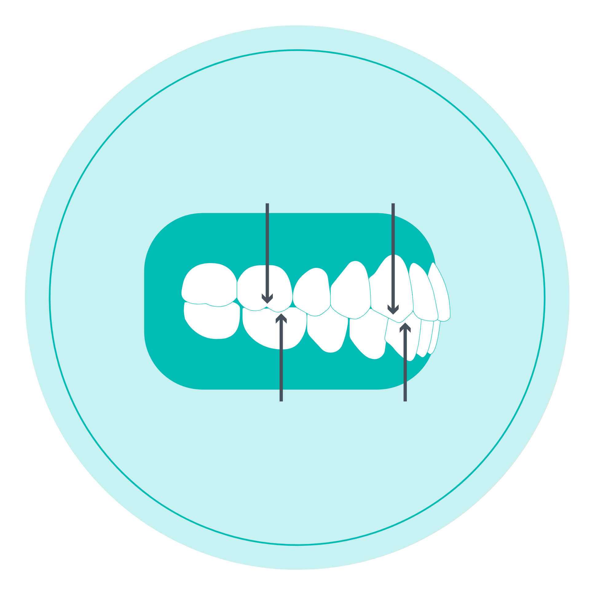Turquoise circular logo with a white stylized wordmark inside a rounded teal rectangle