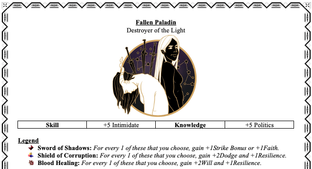 Class Based RPG Fallen Paladin