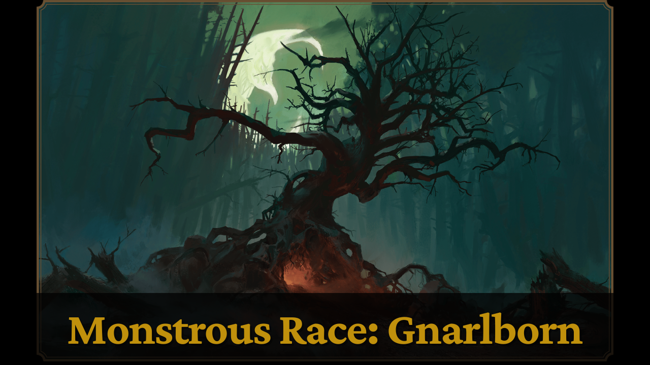 A gnarled, dark tree stands in a misty forest A gnarled, dark tree stands in a misty forest