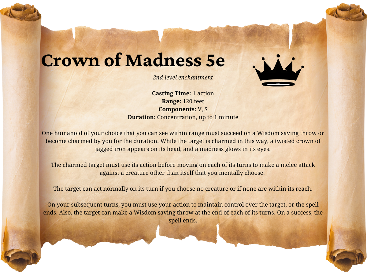 Crown of Madness 5e