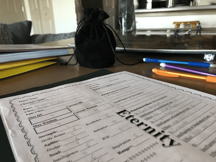 RPG Campaign Gaming Table Setup