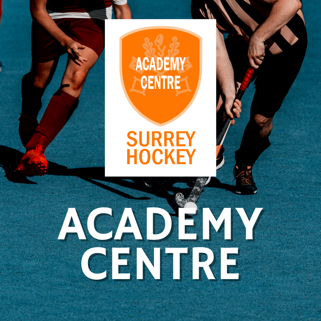 A poster for the surrey hockey academy centre