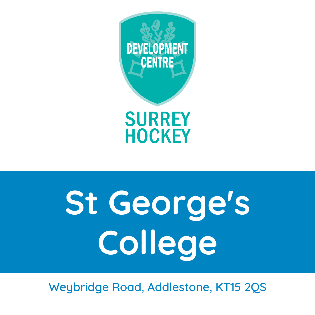 A logo for surrey hockey and st george 's college
