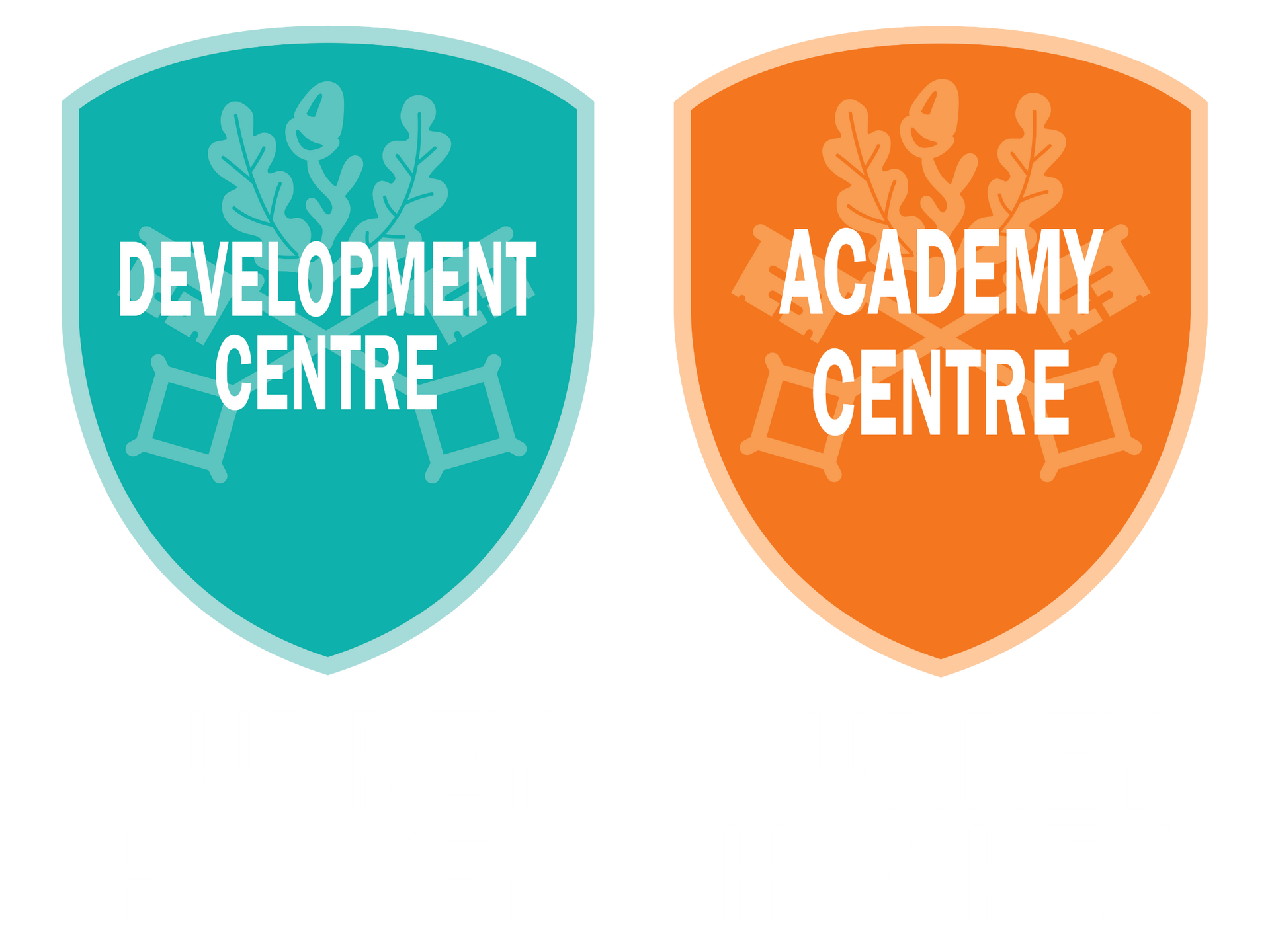 Two logos for the development centre and academy centre.