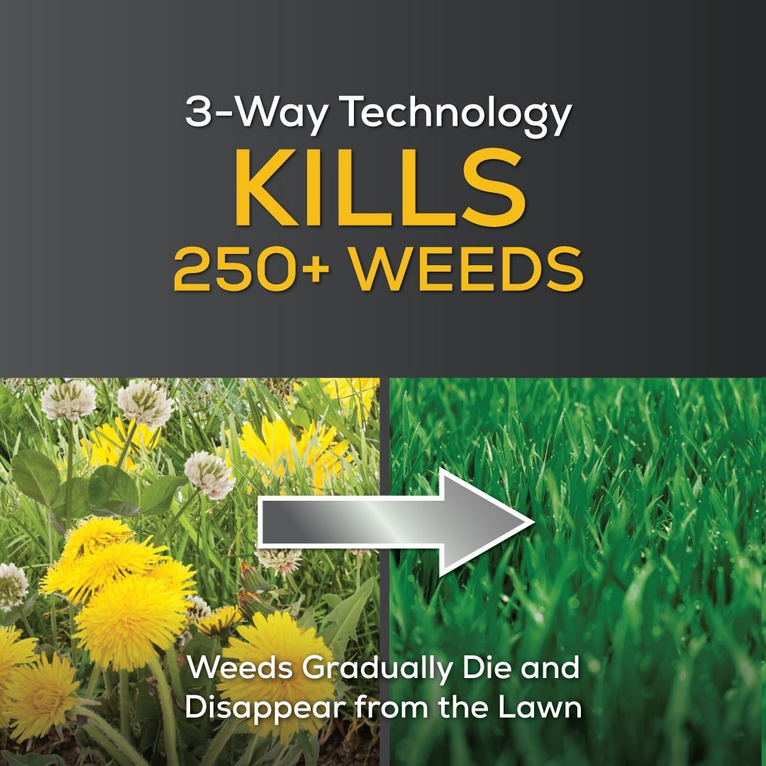 3 way technology kills 250+ weeds weeds gradually die and disappear from the lawn