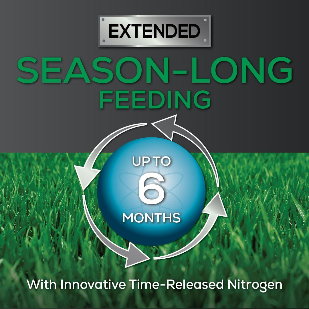 Extended season-long feeding up to 6 months with innovative time-released nitrogen