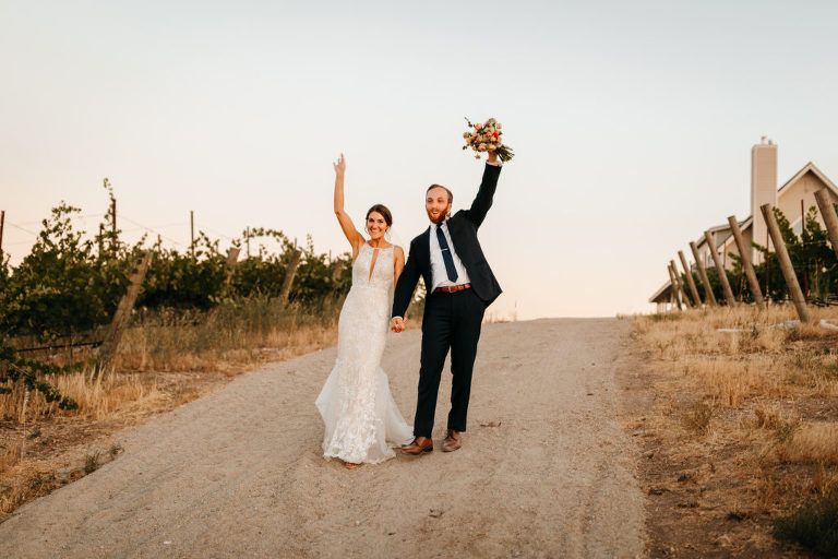 Wedding ceremony and barn reception at Ella's Vineyard in Paso Robles Wine Country