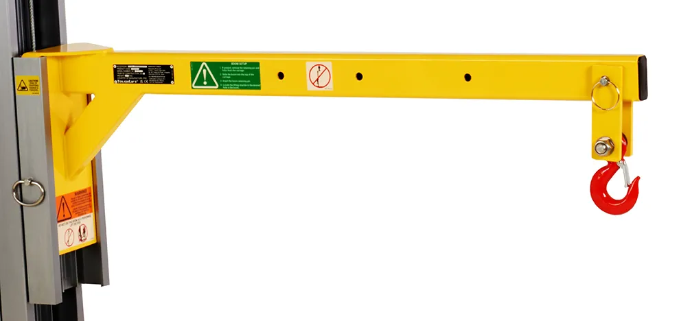 Boom fitted to the carriage of a ToughLift material lift.