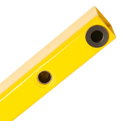 Bushed joints on loading wheels and handles mount t-bar.