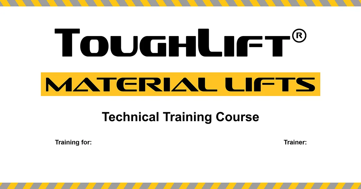 ToughLift® Material Lifts AfterSales Support