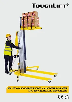 El material ToughLift levanta la portada del folleto.