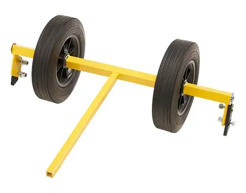 El kit de ruedas ToughLift para terrenos difíciles no está instalado en la máquina.