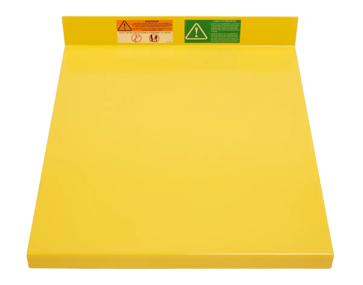 ToughLift Material hebt Lastplattformzubehör von der Maschine in der Draufsicht.