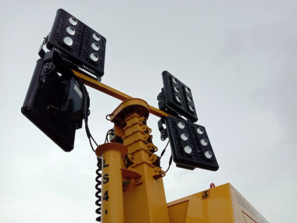 A Yellow Pole With a Bunch of Lights on It — Chaffey Power in West Mackay, QLD