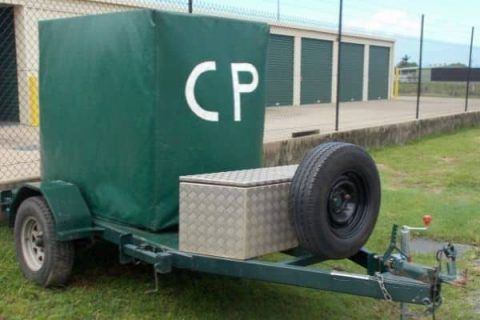 A Green Trailer With the Letter Cp on It — Chaffey Power in West Mackay, QLD