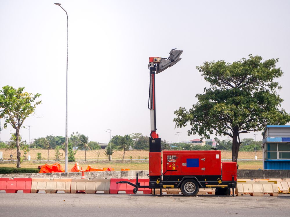 A Red Trailer With a Light on It is Parked on the Side of the Road — Chaffey Power in West Mackay, QLD