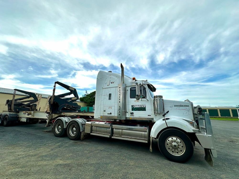 A Large White Semi Truck is Parked in a Parking Lot — Chaffey Power in West Mackay, QLD