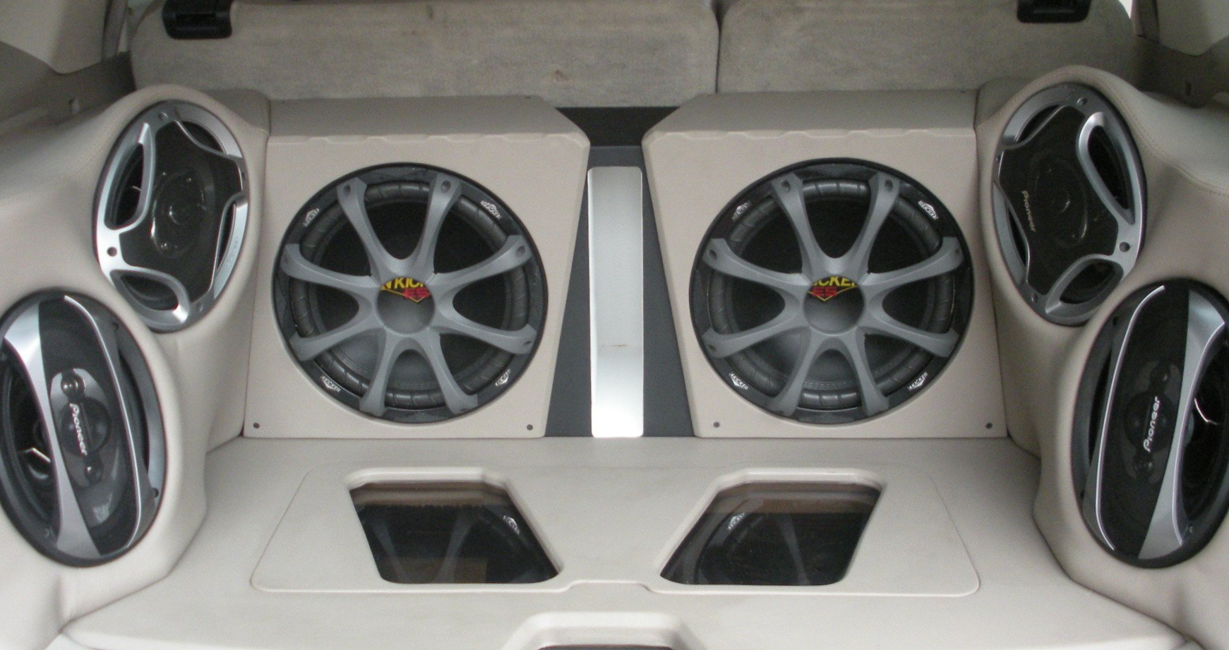Professionally installed car audio system