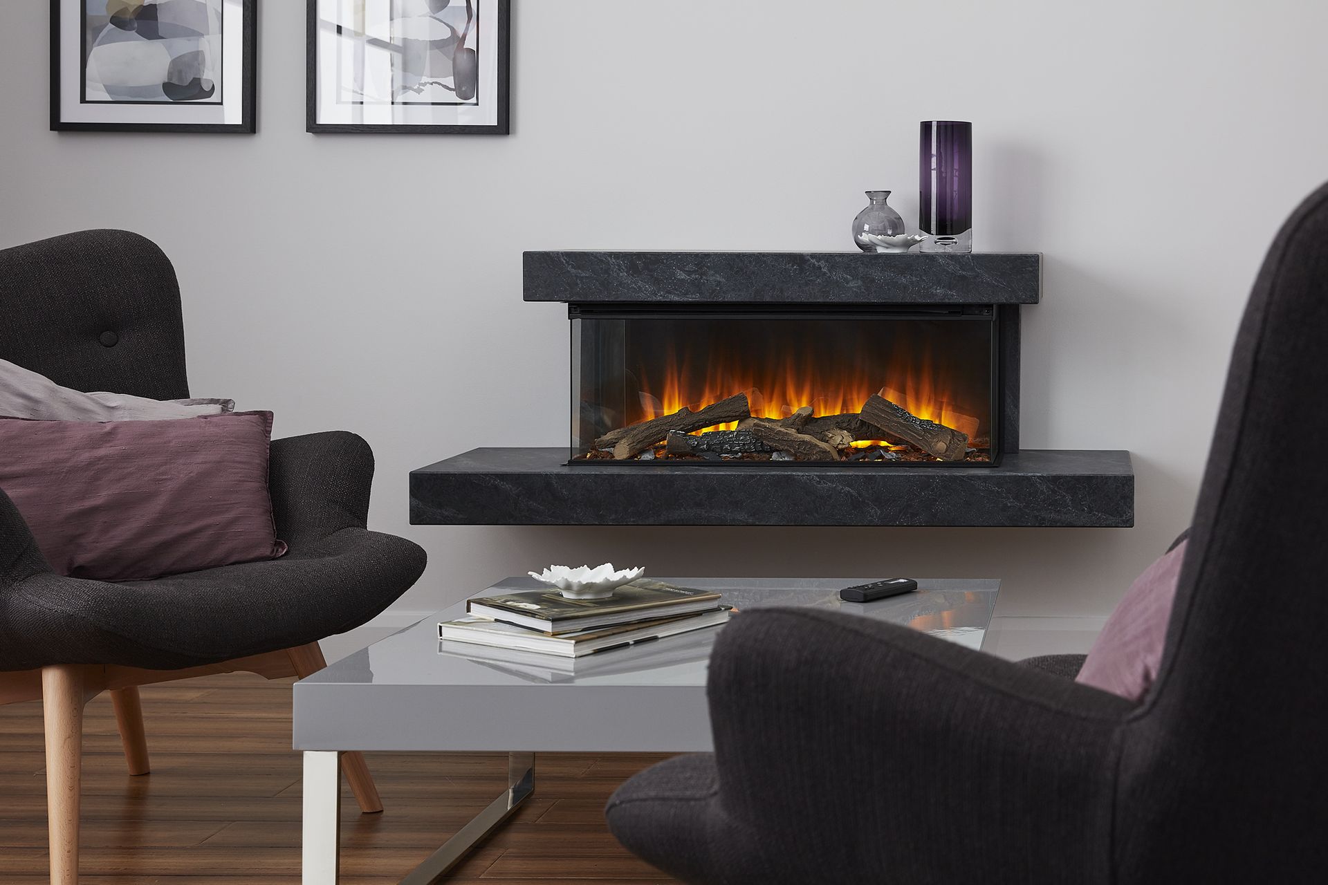 British Fires New Forest Brockenhurst Suite - Electric Fireplace 