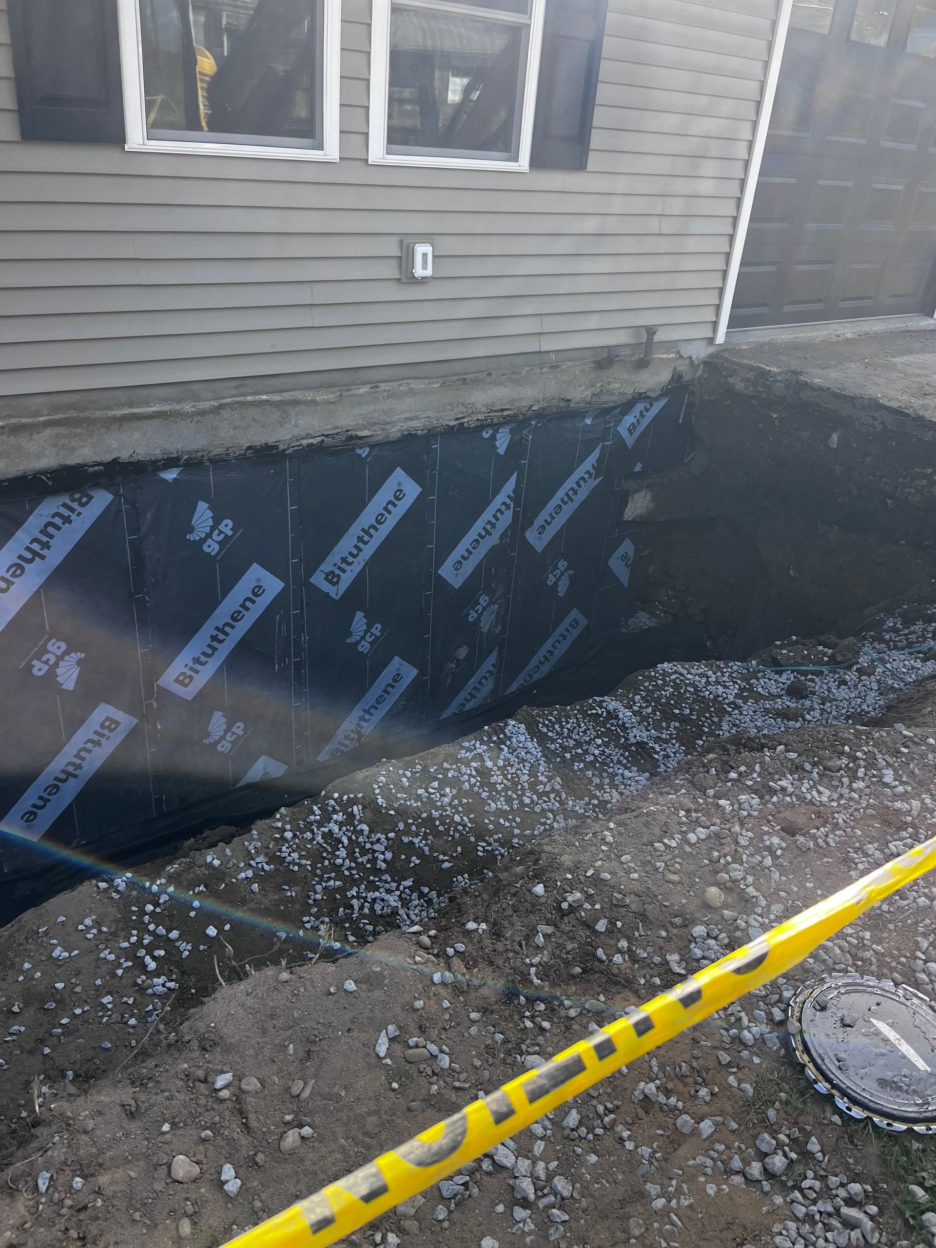 Waterproofed Foundation Wall
