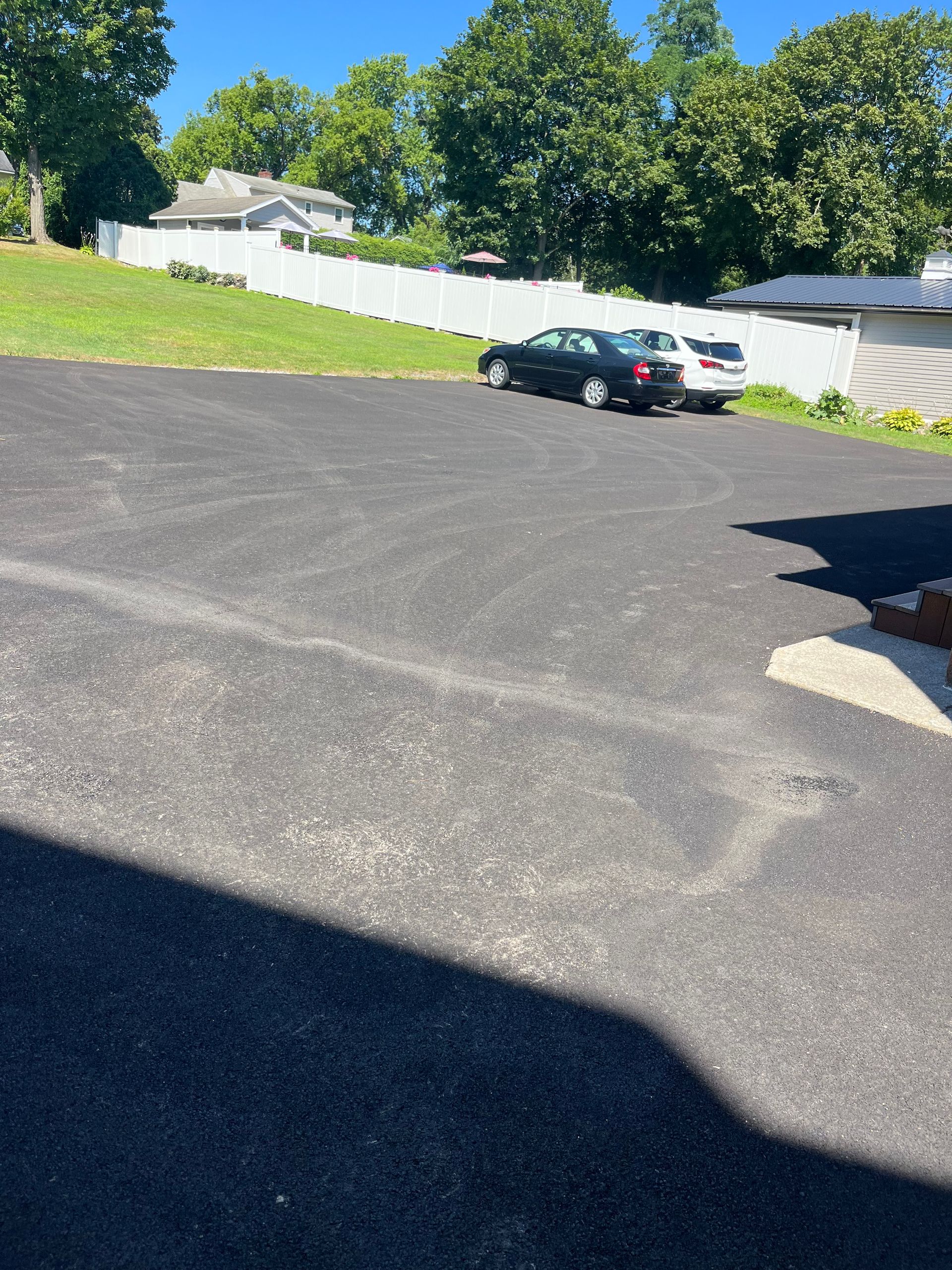 Driveway With Parked Car
