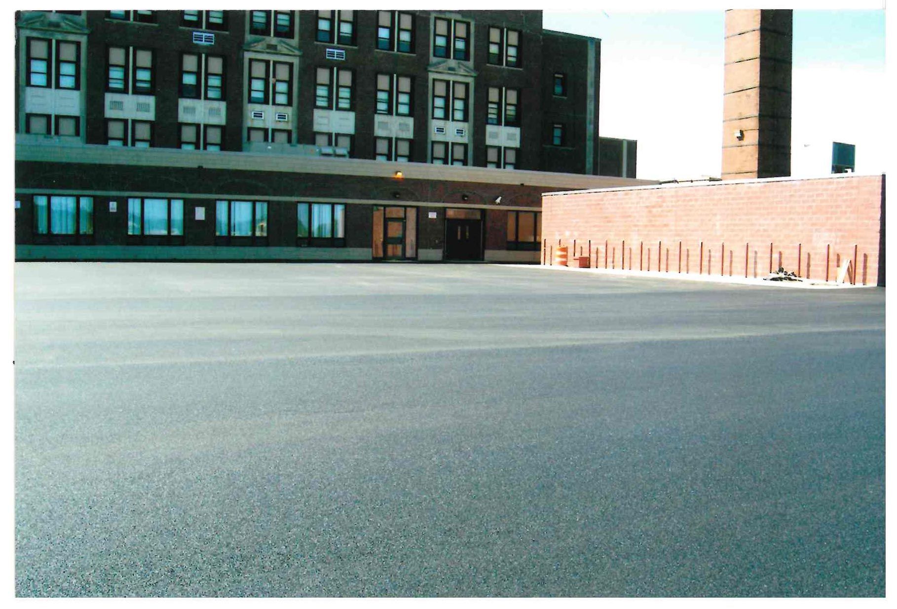 Newly Paved Asphalt Parking Lot

