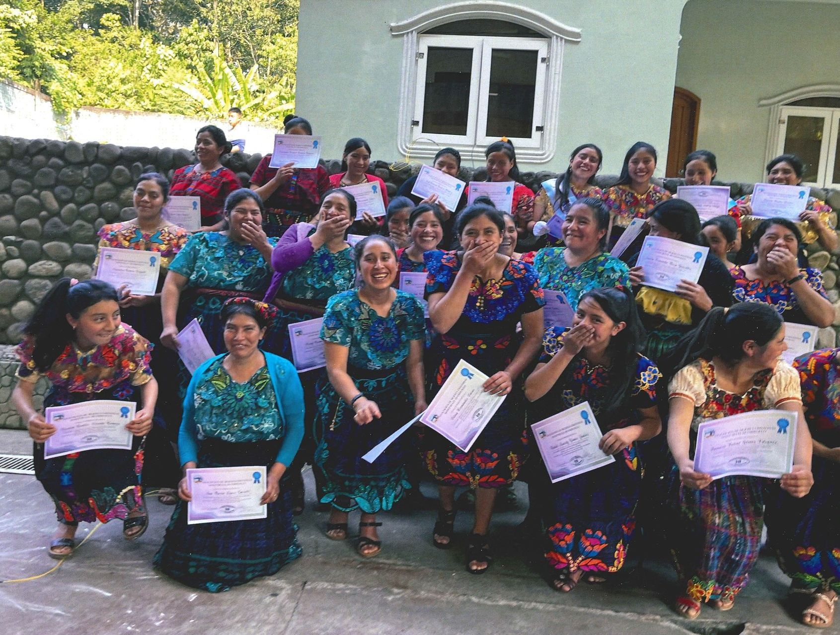 Students of the Guatemala Sewing Schools celebrating graduation
