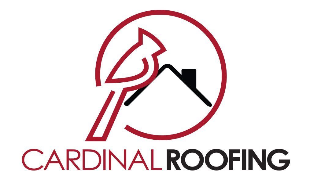Cardinal Roofing logo with red cardinal and roofline icon above the company name