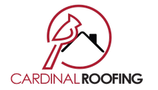Cardinal Roofing logo with red cardinal bird and roof outline over the company name