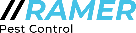 Iramer Pest Control logo in blue and black text on a white background