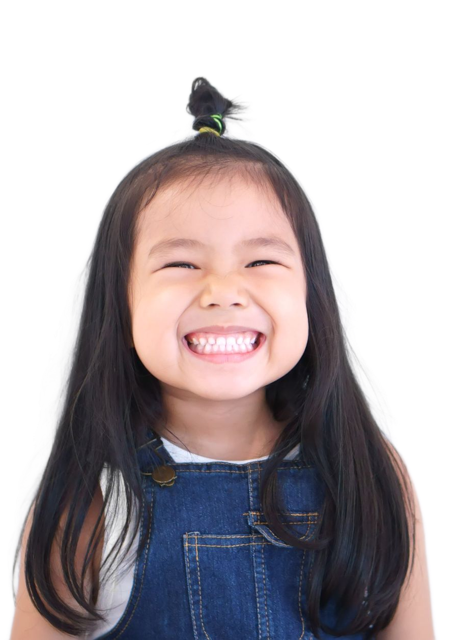Child laughing in a blue shirt next to a child with arms crossed and a scowl, both with albinism.