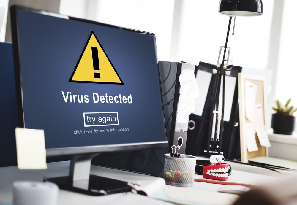 Virus Detected Alert Hacking Piracy Risk Shield — Essential Computer Repairs In Caloundra QLD