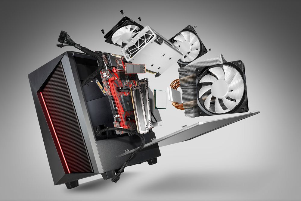 Hardware Components Mainboard CPU Processor Graphic Card RAM Cables And Cooling Fan — Essential Computer Repairs In Caloundra QLD